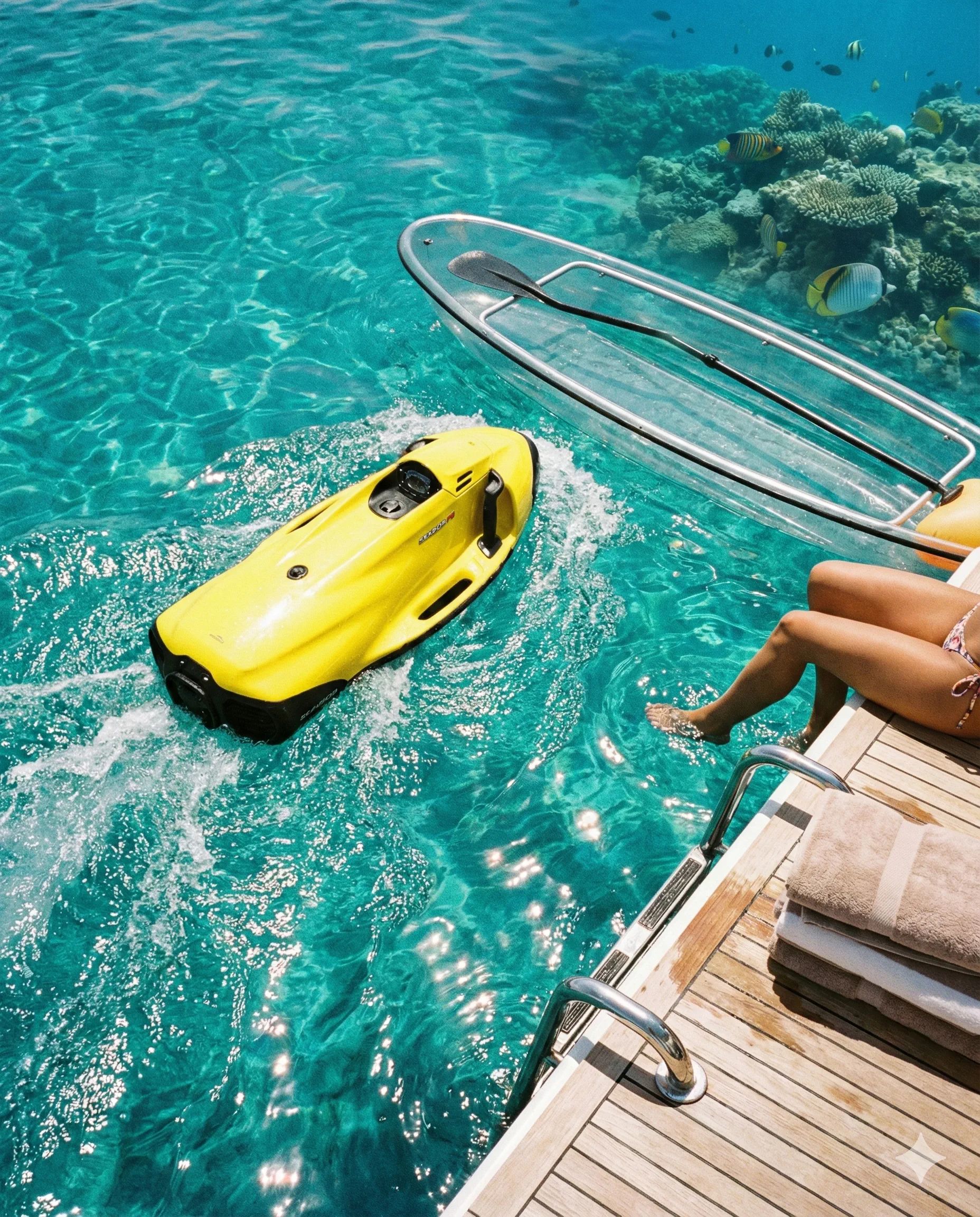 Water sports & leisure (Seabob, Snorkeling, Paddleboarding)
