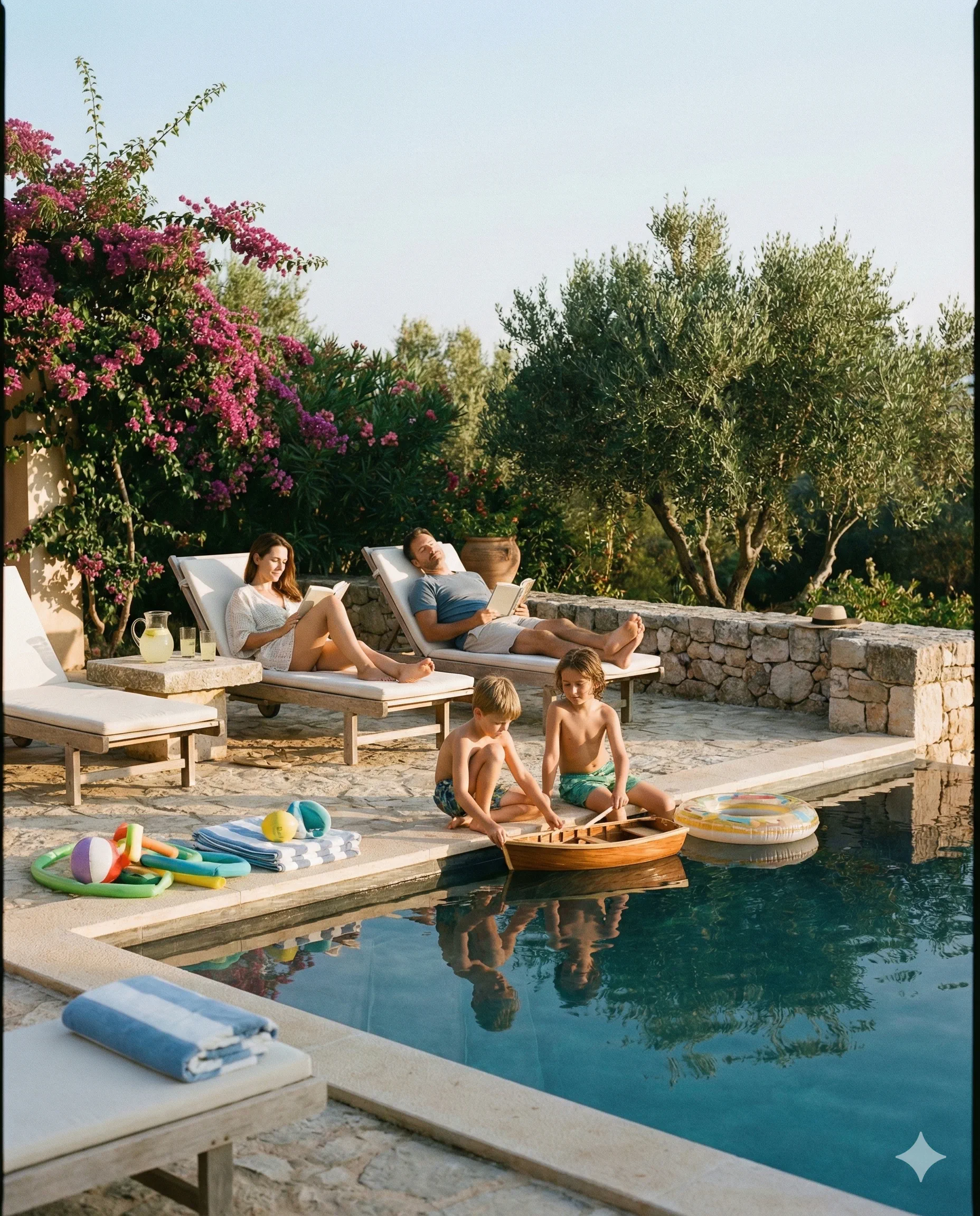 Carefully studied pace: Active mornings, relaxed afternoons